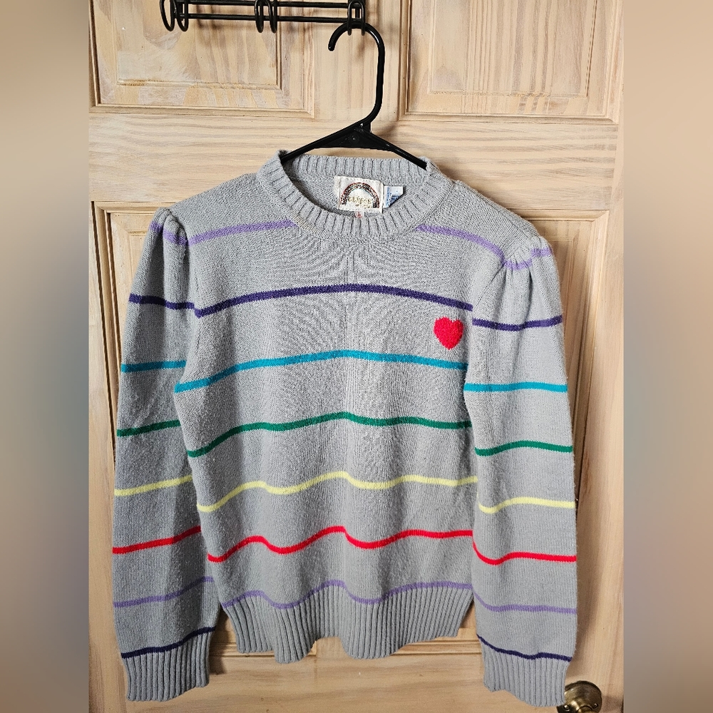 Vintage rainbow sweater!! super cute